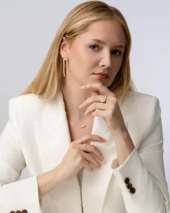 Sale Forgylt sølvring med cubic zirkonia Ringer