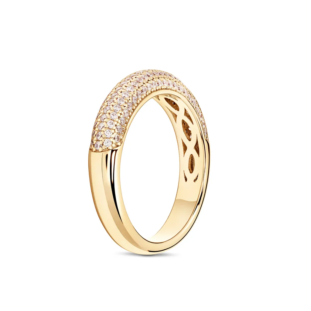 Sale Forgylt sølvring med cubic zirkonia Ringer