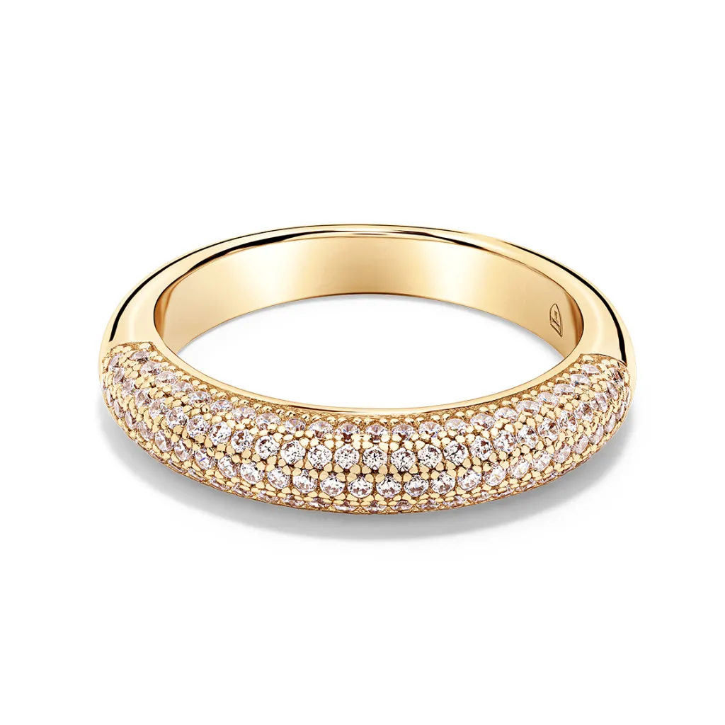 Sale Forgylt sølvring med cubic zirkonia Ringer