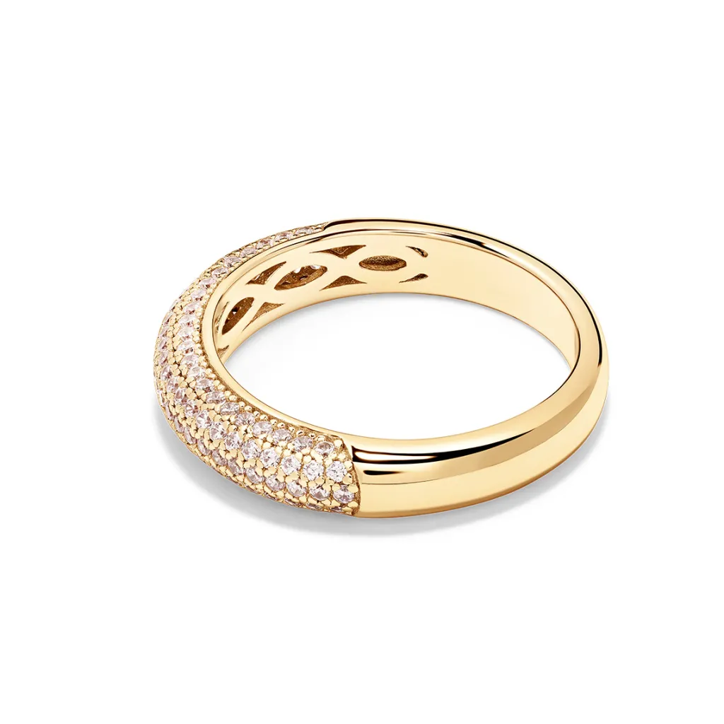 Sale Forgylt sølvring med cubic zirkonia Ringer