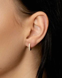 Clearance Forgylte øreringer med cubic zirkonia 13,7 mm Ørepynt