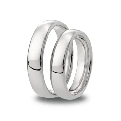 Clearance Giftering 5,0 mm hvitt gull komfort Ringer