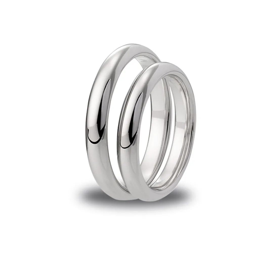 Clearance Giftering Promise 3 mm hvitt gull rund komfort Ringer