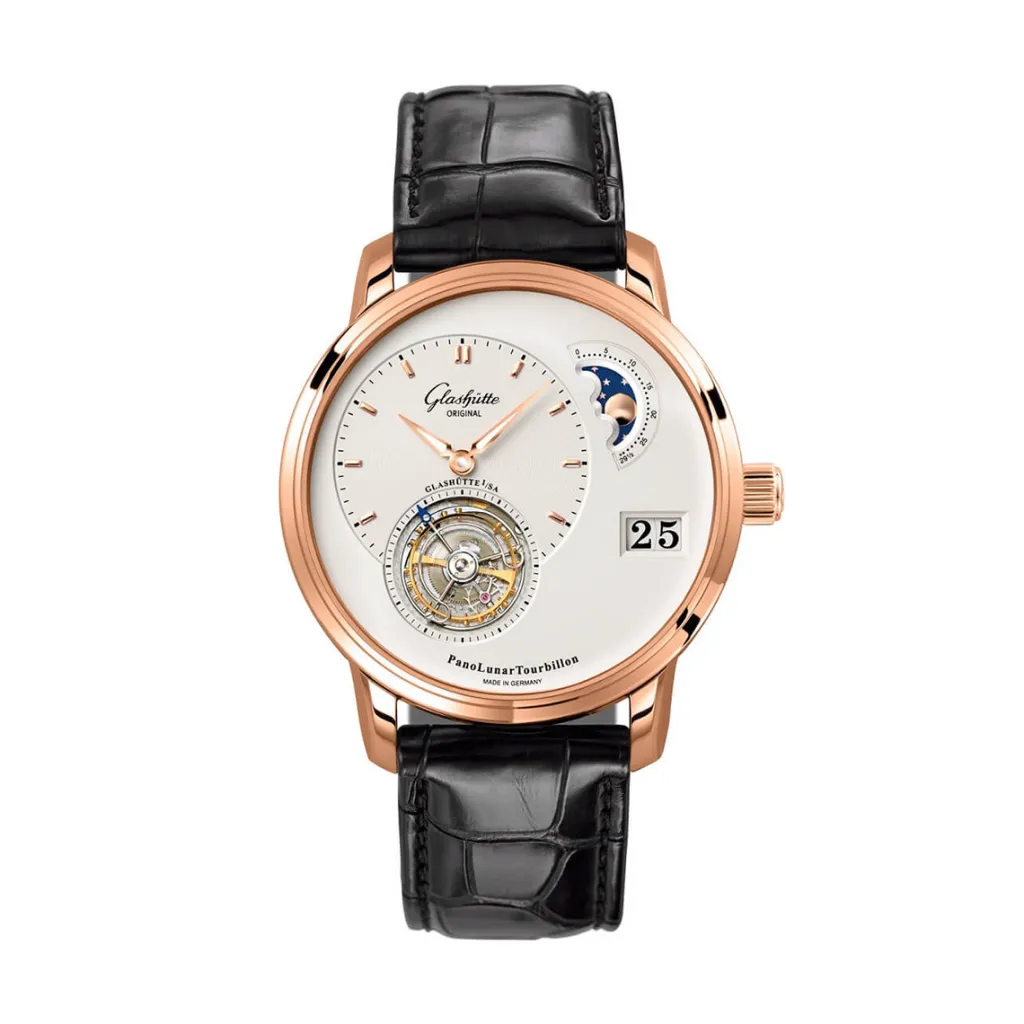 Hot Glashütte Panolunar Tourbillon sølv 40 mm Til Han