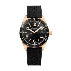 Hot Glashütte SeaQ svart 39,5 mm Dykkerklokker | Dykkerklokker
