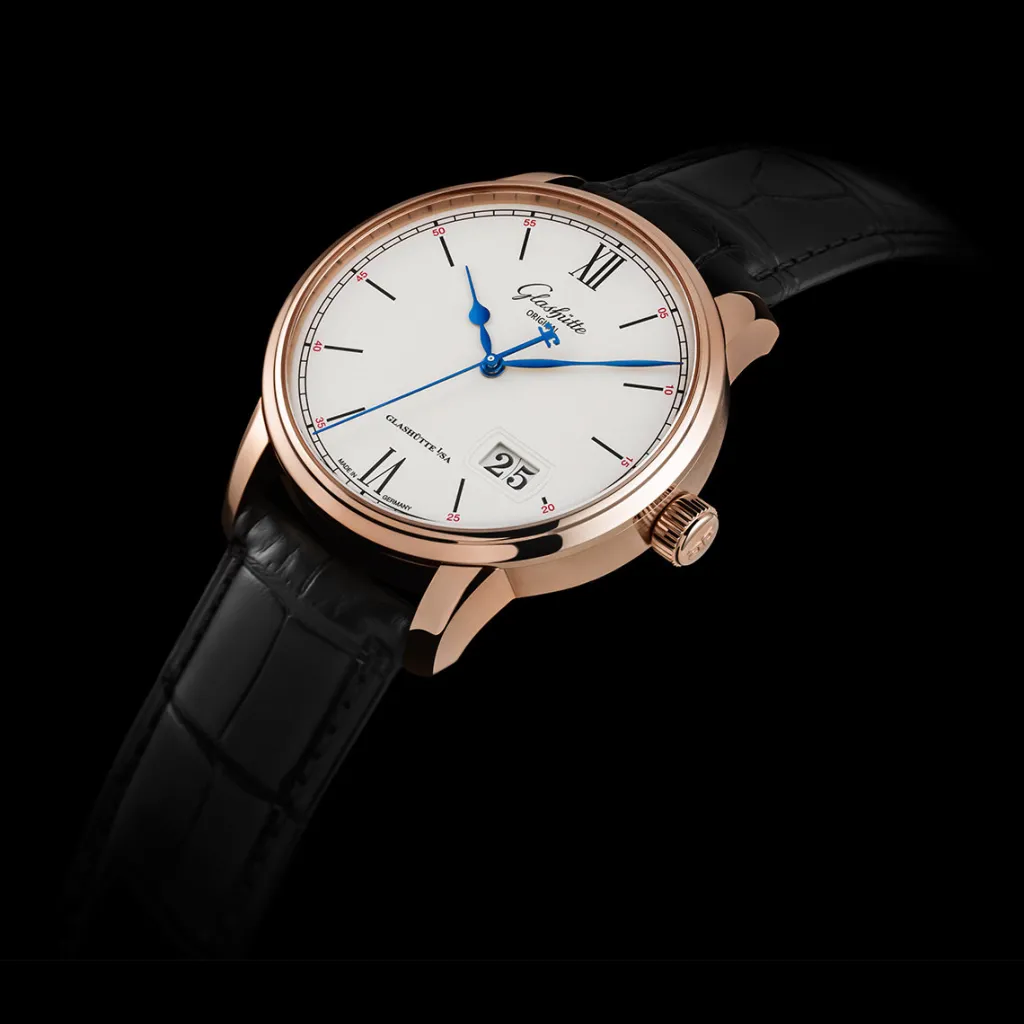 Fashion Glashütte Senator Excellence sølv 40 mm rosé Til Han