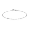 New Gullarmbånd hvitt gull 1,9 mm 17 cm Singapore Armbånd