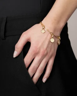 Fashion Gullarmbånd massivt 18,5 cm Armbånd