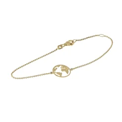Clearance Gullarmbånd med verdenskart Armbånd