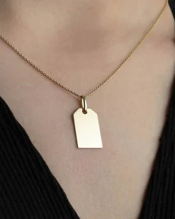 Sale Gullplate anheng 20 mm x 12 mm Til Menn | Halssmykker