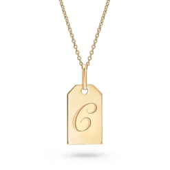 Sale Gullplate anheng 20 mm x 12 mm Til Menn | Halssmykker