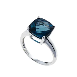New Gullring med 4,92 carat London Blå Topas Ringer