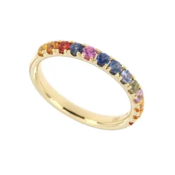 Discount Gullring med multicolor safir 0,85 carat Ringer