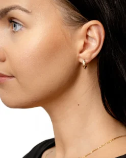 Sale Gult gull creoler 10 mm Ørepynt