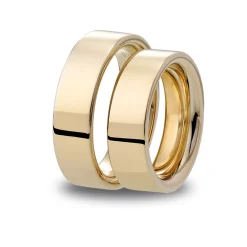 Sale Gult gull giftering flat komfort 6 mm Ringer