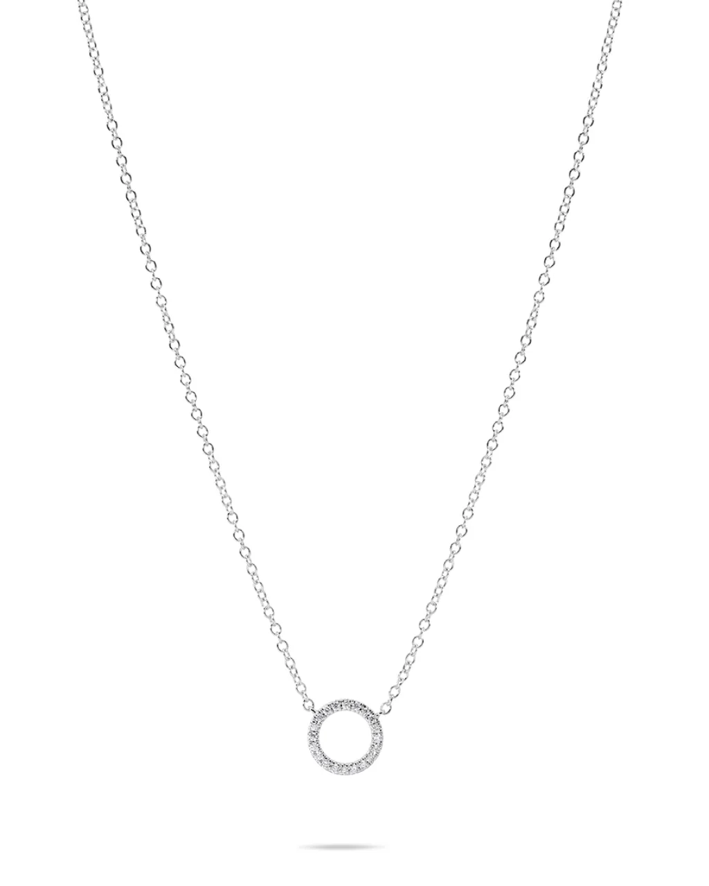 New Halssmykke i hvitt gull med diamantanheng 0,10 ct Halssmykker