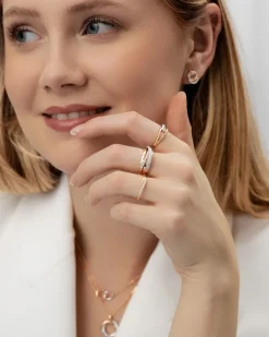 New Halssmykke i hvitt og gult gull med diamanter 0,10 ct Halssmykker