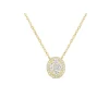Fashion Halssmykke med diamantanheng i gult gull 0,50 ct Halssmykker