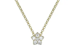 Clearance Halssmykke med stjerneanheng av diamanter 0,06ct Halssmykker