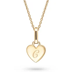 Best Hjerteformet charm i gult gull Halssmykker