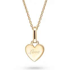 Best Hjerteformet charm i gult gull Halssmykker