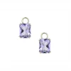 Fashion Joy charms i gult gull med lilla ametyst Ørepynt