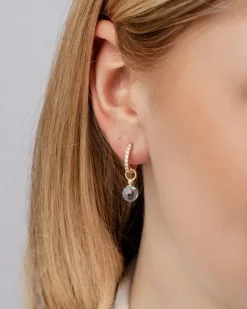 Discount Joy charms i gult gull med topas og diamanter Ørepynt