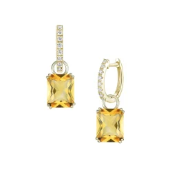 New Joy charms i gult gull med citrin 5,00 ct Ørepynt