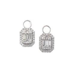 Fashion Joy charms i hvitt gull fattet med diamanter 0,85 ct Ørepynt