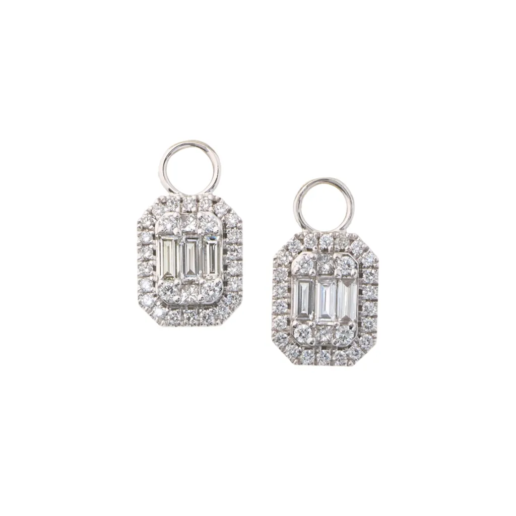 Fashion Joy charms i hvitt gull fattet med diamanter 0,85 ct Ørepynt