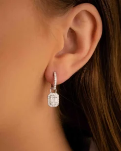 Fashion Joy charms i hvitt gull fattet med diamanter 0,85 ct Ørepynt