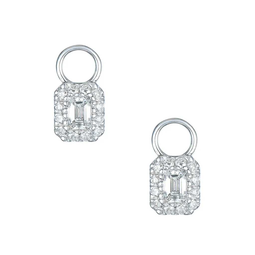 Outlet Joy charms i hvitt gull med diamanter 0,43 ct Ørepynt