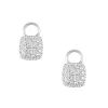 Outlet Joy charms i hvitt gull princess cut 0,50 ct Ørepynt