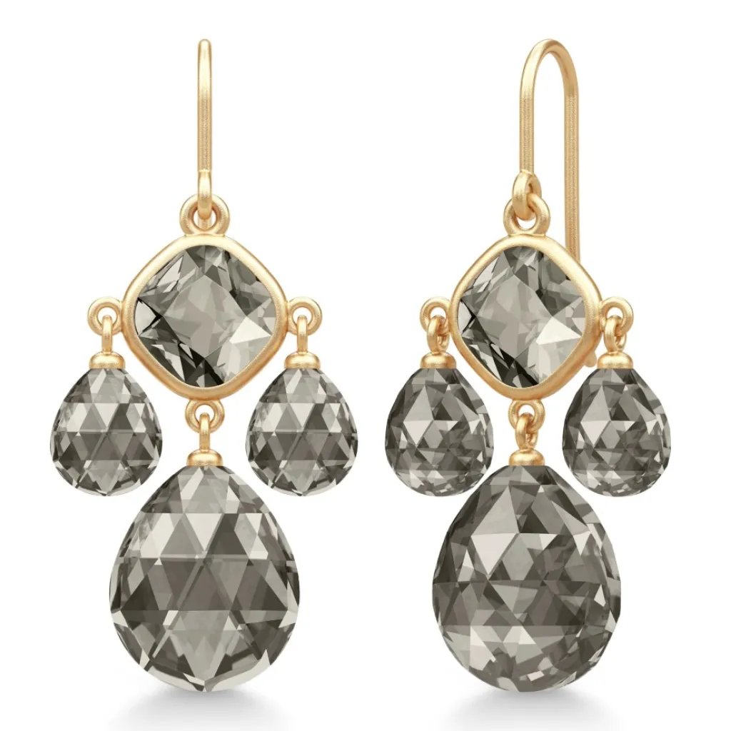 New Olivia Chandelier Smokey Ørepynt