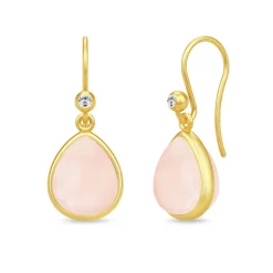 Clearance Paloma ørepynt med rosa stener Ørepynt