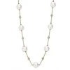 Outlet Kjede i 18 karat gult gull med perler og diamanter 0,92 ct Halssmykker