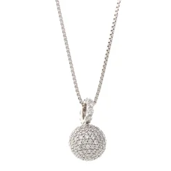 New Kuleanheng i hvitt gull med diamanter 1,38ct Halssmykker