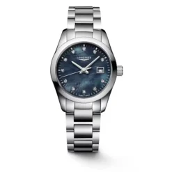 Hot Conquest Classic med diamanter 0,055 ct sort perlemor 29 mm Til Henne