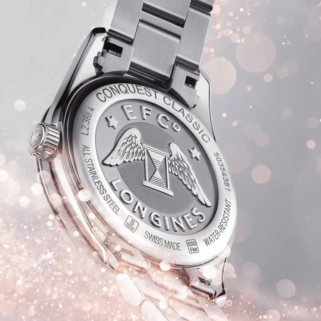 Discount Conquest Classic med diamanter og perlemorsskive Klokker Med Diamanter | Til Henne