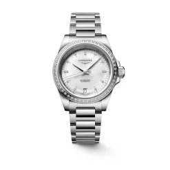 Fashion Conquest diamanter hvit perlemor 34 mm Klokker Med Diamanter | Til Henne
