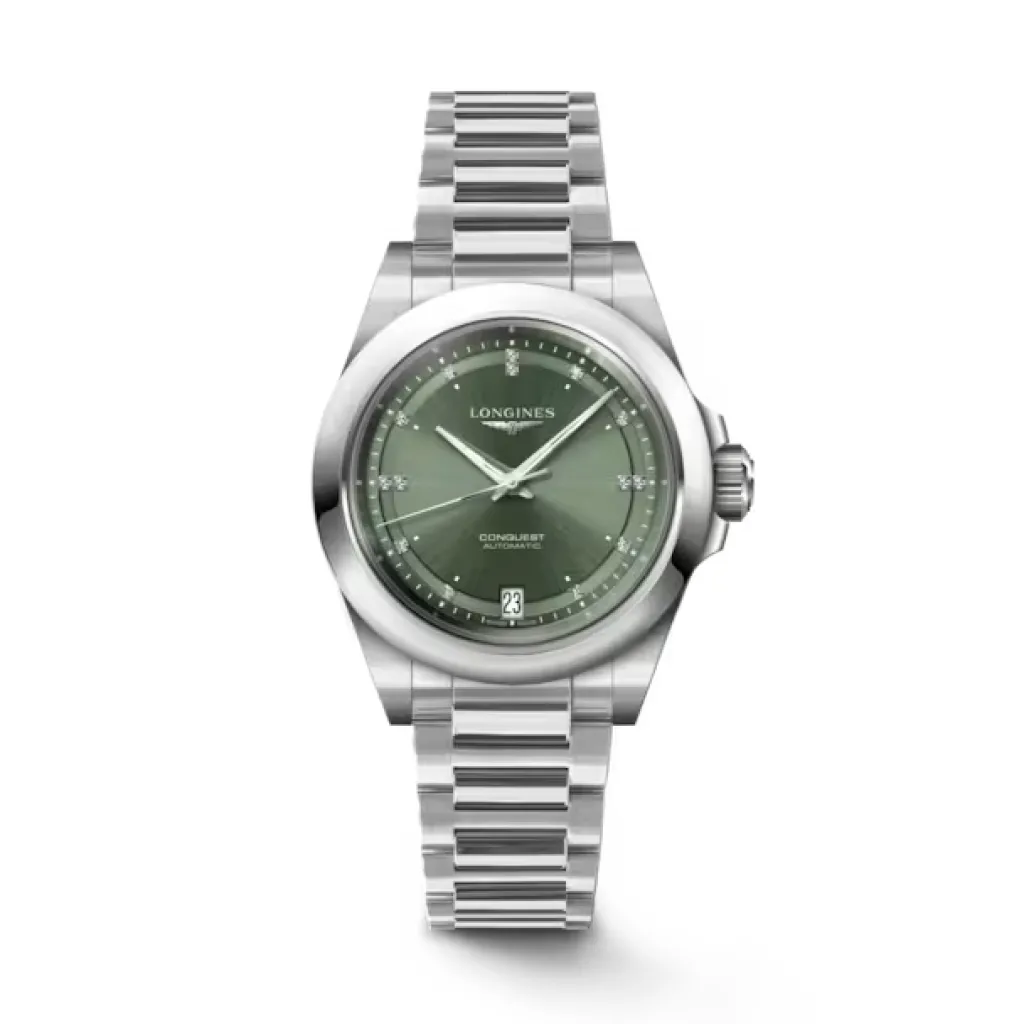 Clearance Conquest diamanter 0,035 ct grønn 34 mm Klokker Med Diamanter | Til Henne