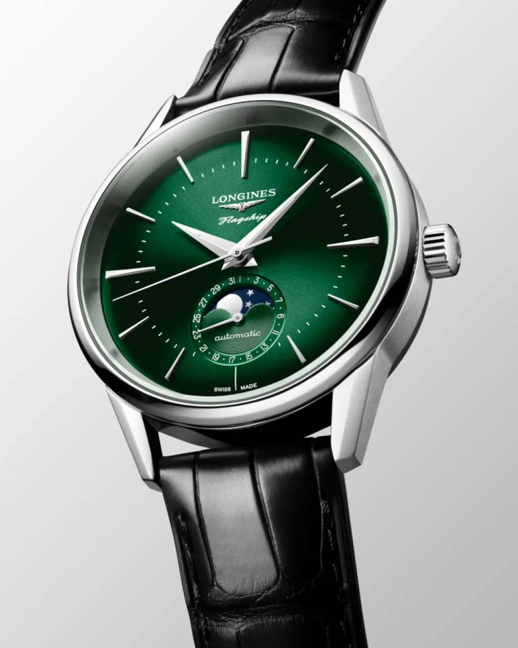 Online Flagship Heritage Moonphase Grønn 38,5mm Til Han