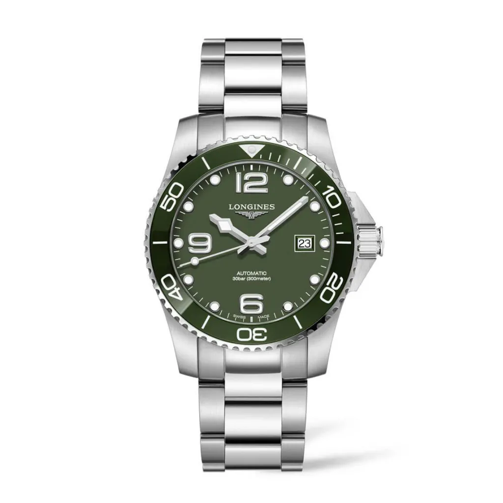 Fashion HydroConquest grønn skive 41 mm Dykkerklokker | Til Han