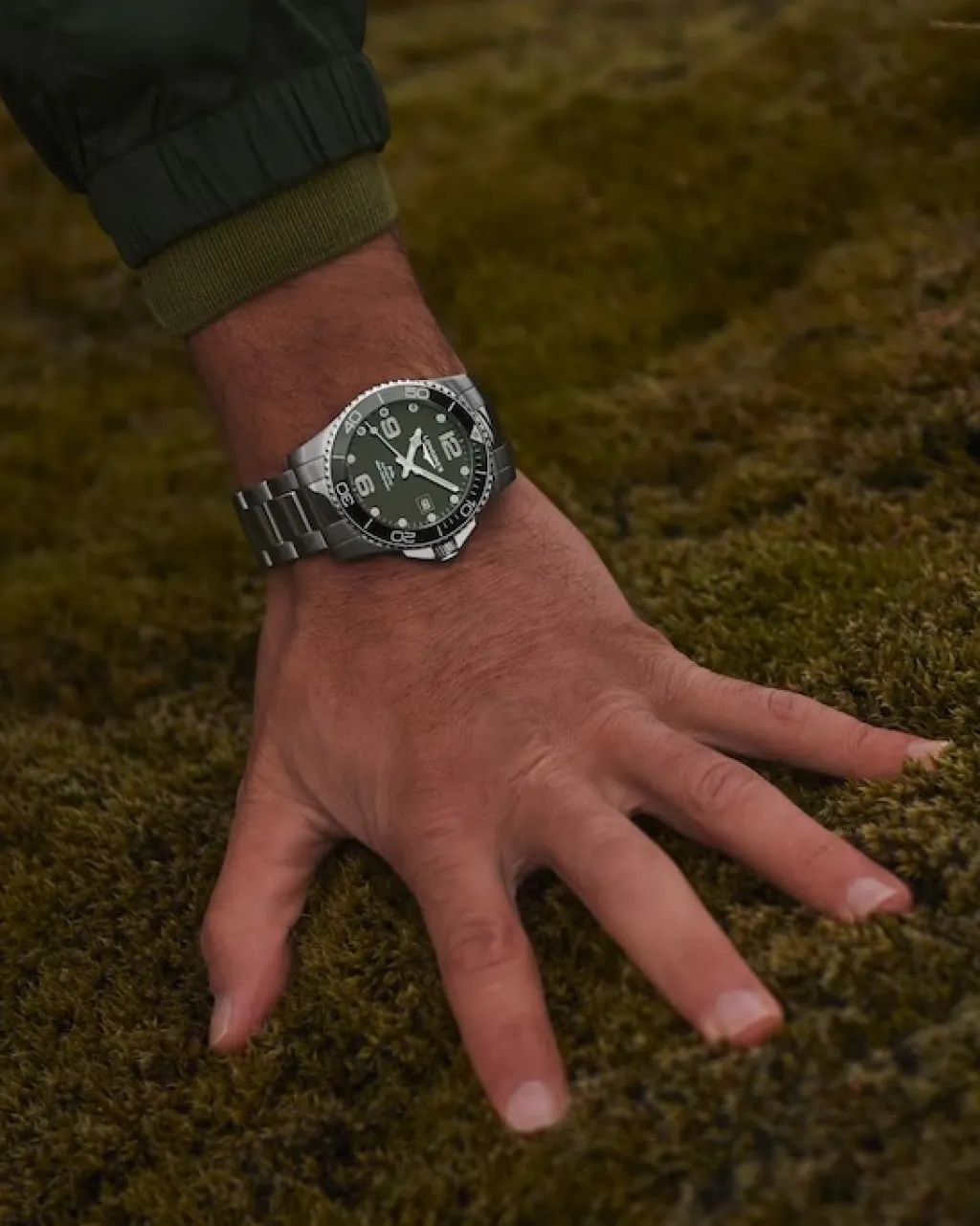Fashion HydroConquest grønn skive 41 mm Dykkerklokker | Til Han