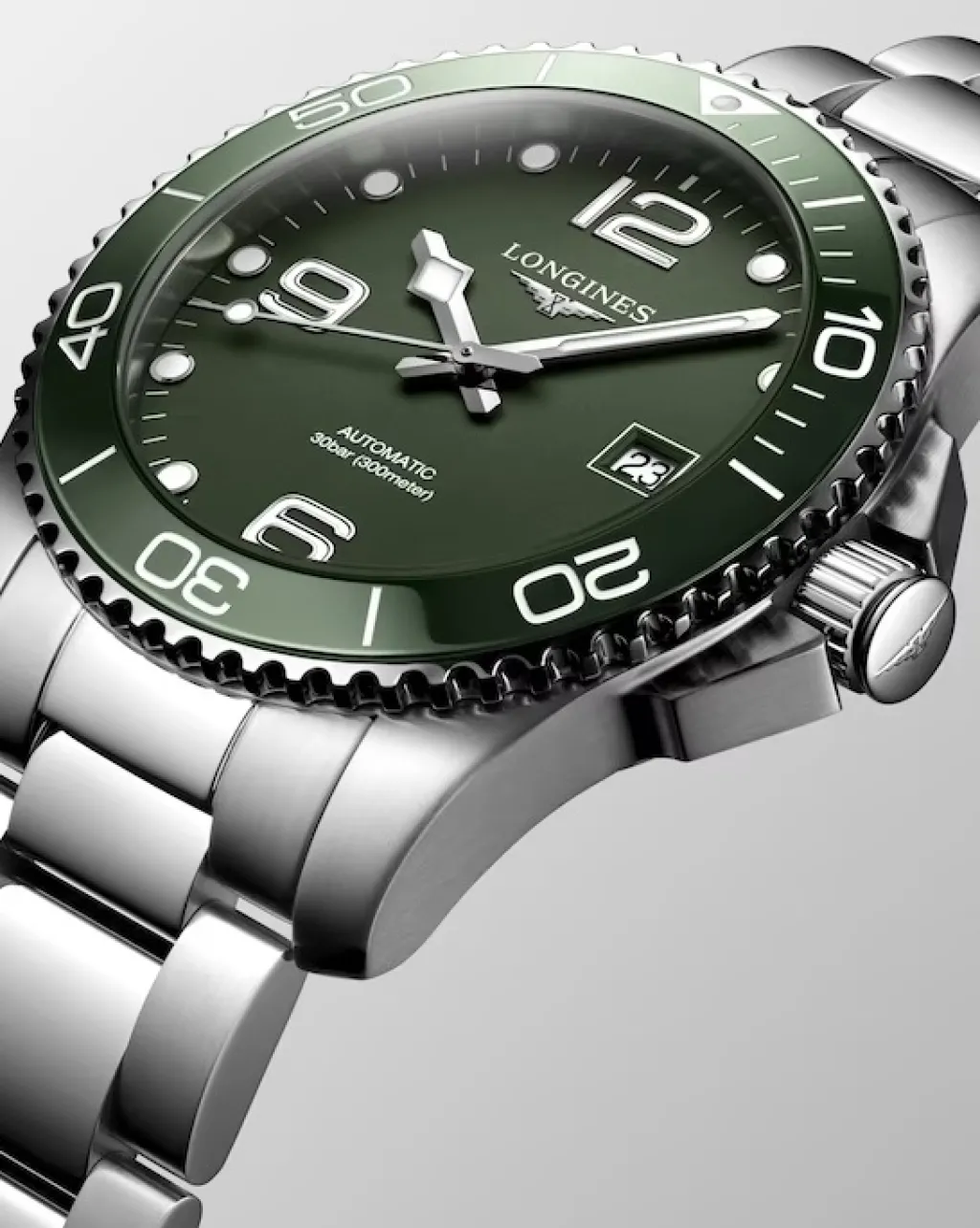 Fashion HydroConquest grønn skive 41 mm Dykkerklokker | Til Han