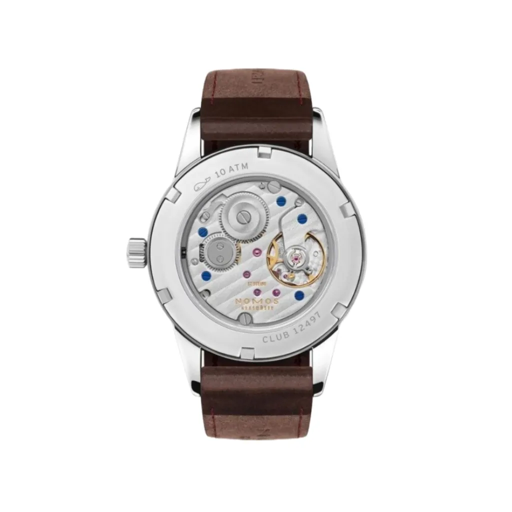 Outlet Nomos Glashütte Club Glass Back 36mm hvit skive Til Han