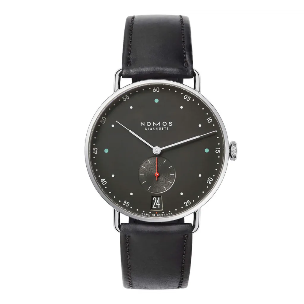 Hot NOMOS Glashütte Metro 38 mm Datum Stadtschwarz Til Han