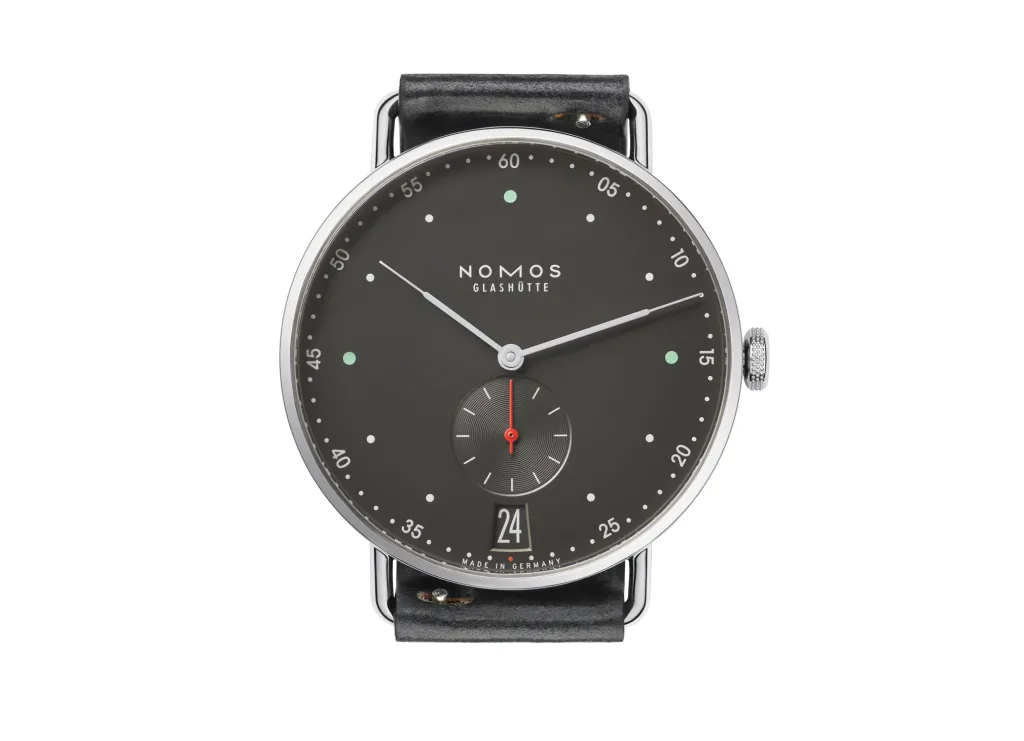 Hot NOMOS Glashütte Metro 38 mm Datum Stadtschwarz Til Han