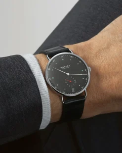 Hot NOMOS Glashütte Metro 38 mm Datum Stadtschwarz Til Han