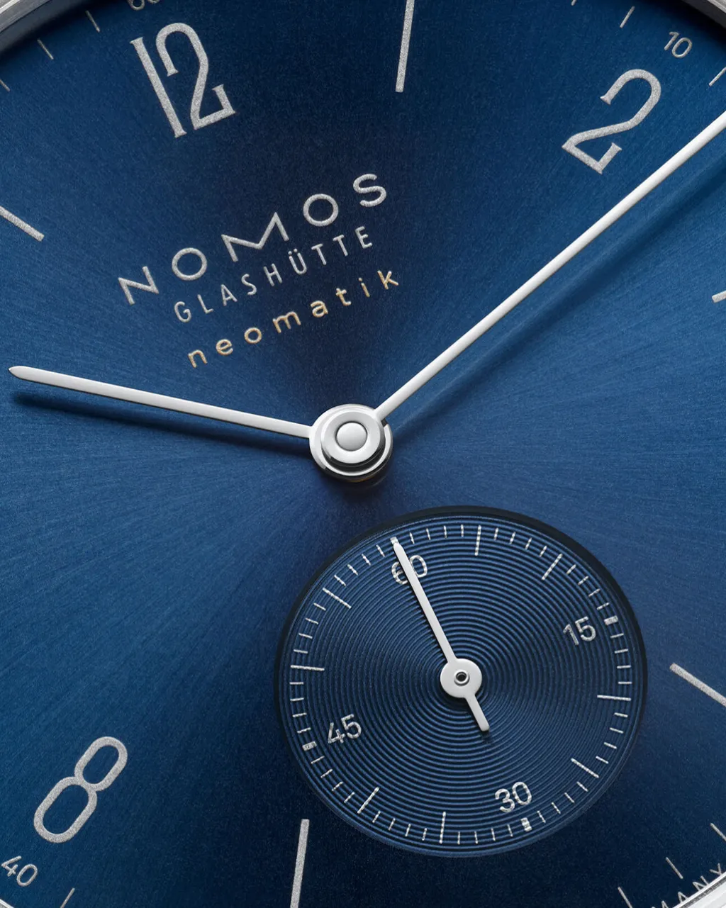 New NOMOS Glashütte Tangente neomatik blå skive med gull 35 mm Til Henne